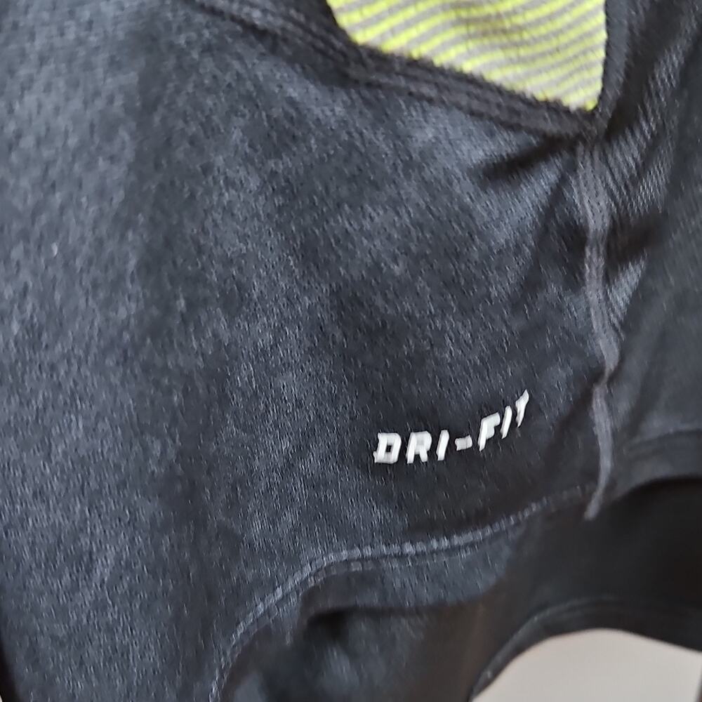 Nike Dri-FIT Men's Black Yellow 1/4 Zip Pullover‎ Athletic Long Sleeve Size L - Picture 3 of 5